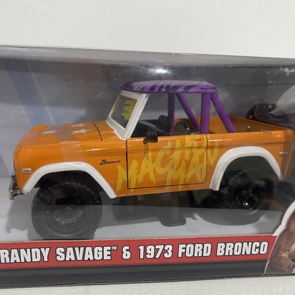 Jada 1:24 Scale 1973 Ford Bronco w "Macho Man" Randy Savage 32046 New in Box - Picture 10 of 10